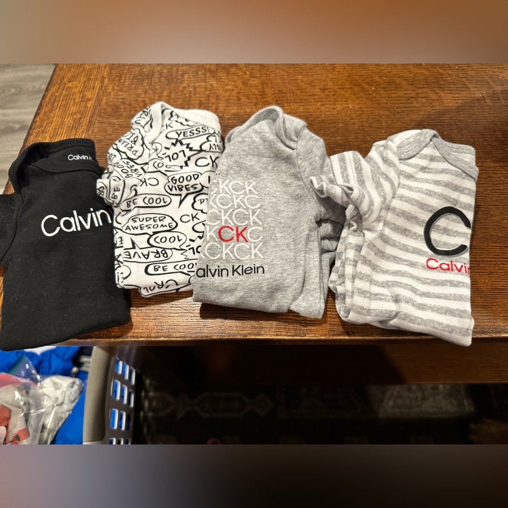 Calvin Klein Short Sleeve Onsies